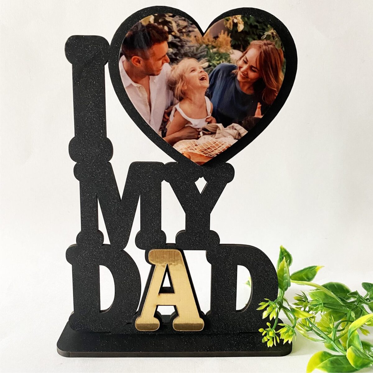I Love Dad Photo Wooden Cutout