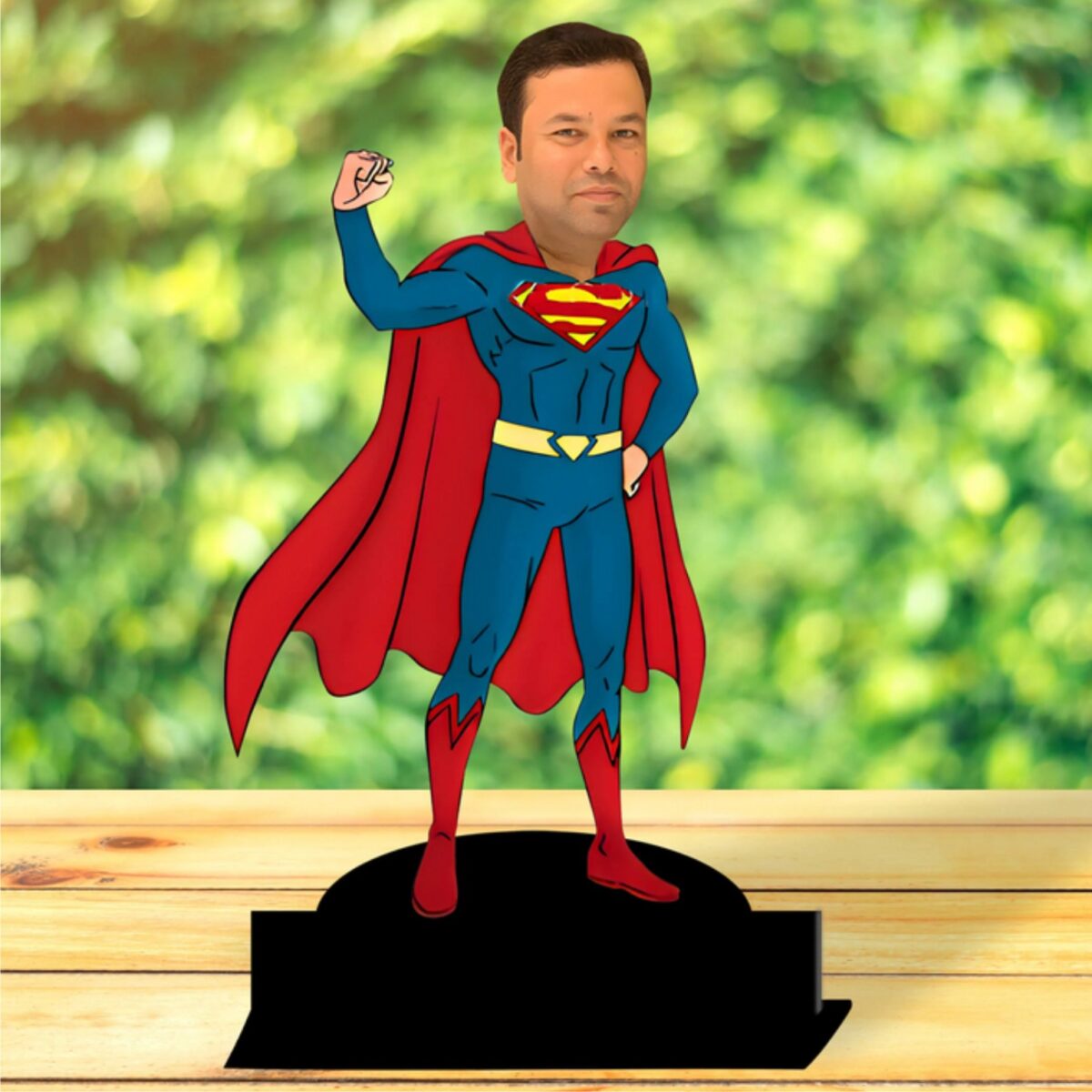 Super Hero Dad Caricature 6x9 Inch Size