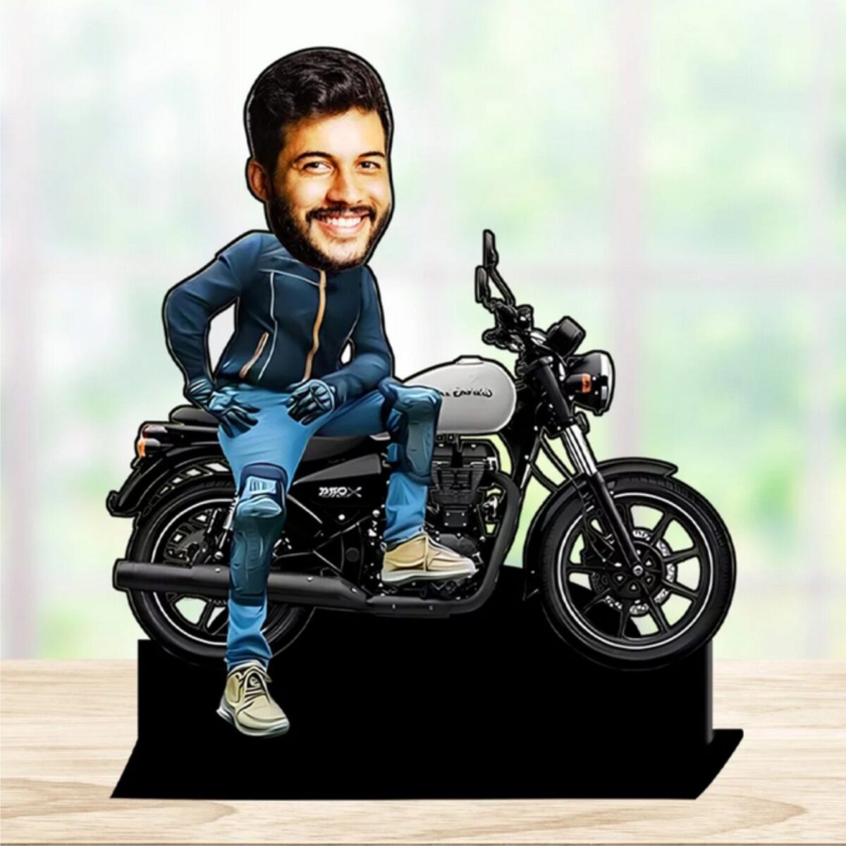 Boy On Bike Caricature