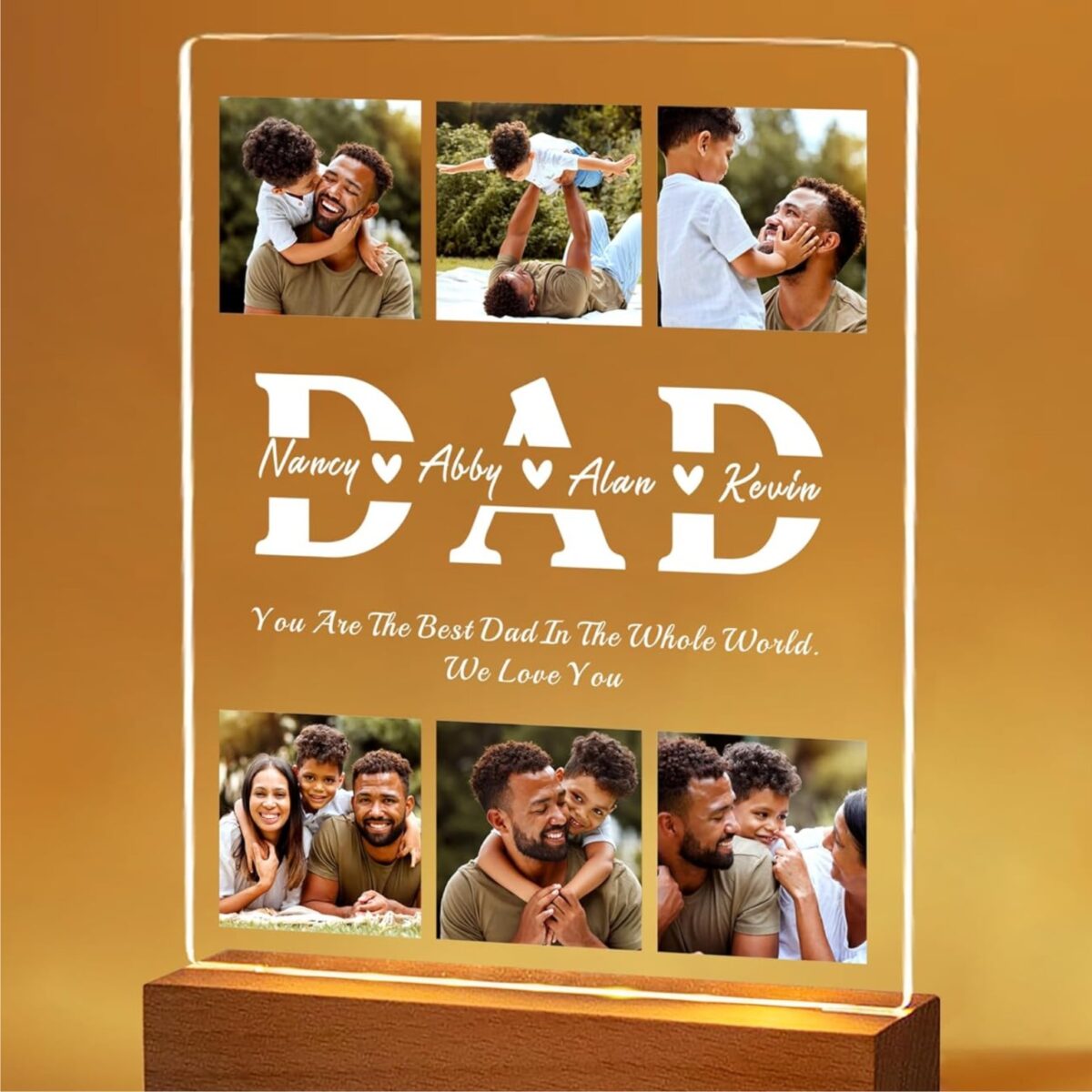 DAD Acrylic Photo Lamp 6x9 Inch