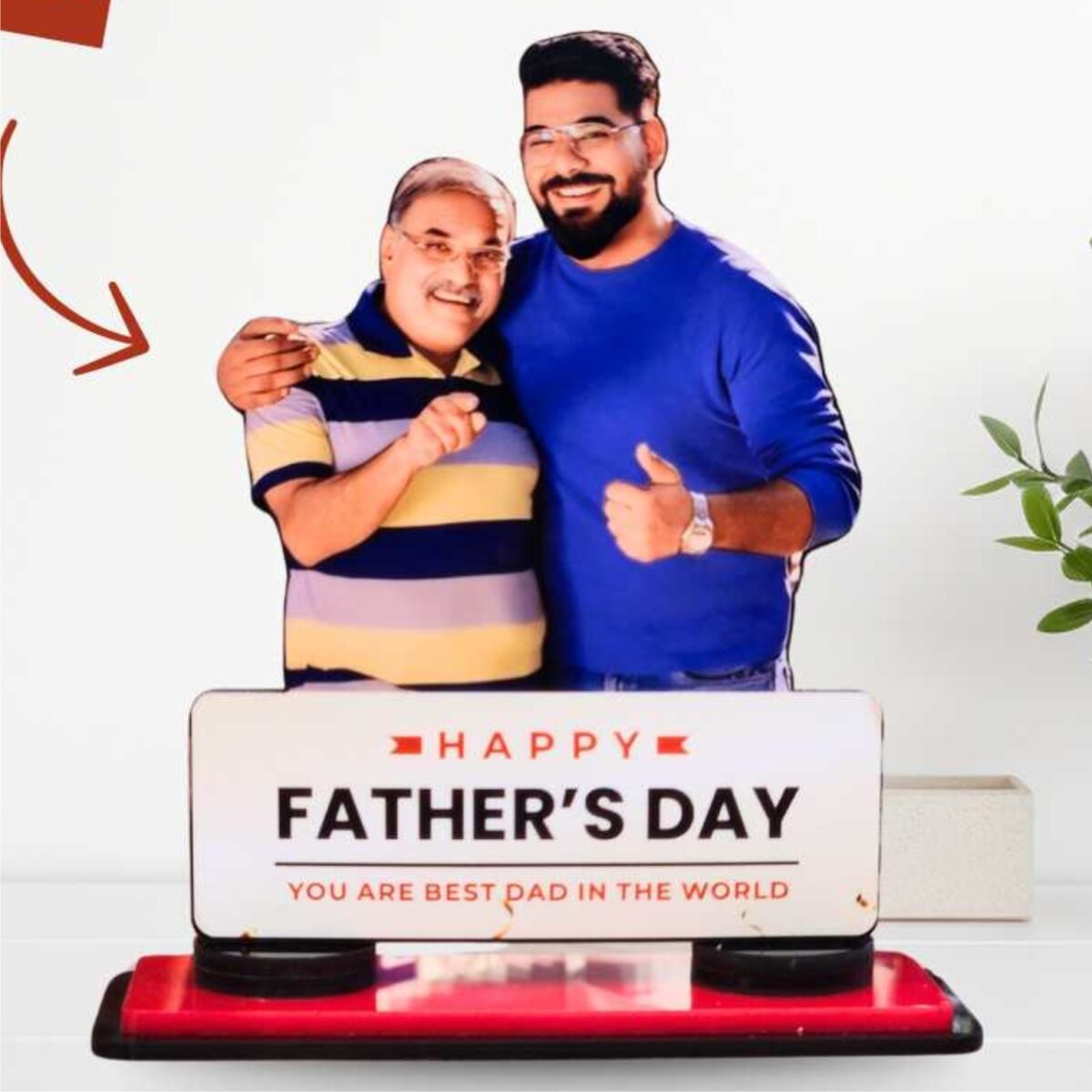 Wooden photo Cutout for Dad 6x9 Inches