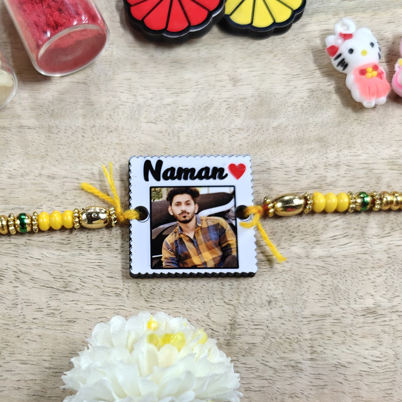 Personalized Name with photo Rakhi