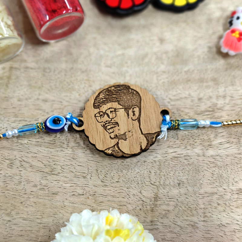 Personalized Wooden Engraved Rakhi