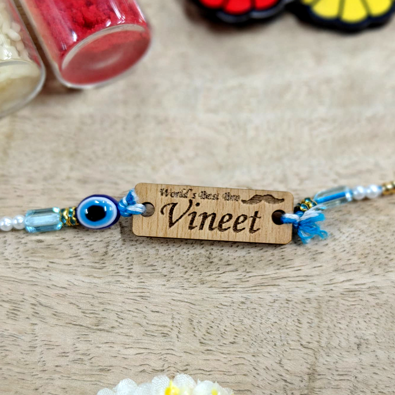 Name Best Bro Wooden Rakhi