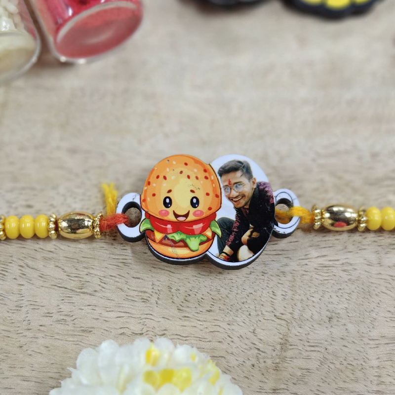 Fridge Magnet Food Photo Rakhi with Burger Design