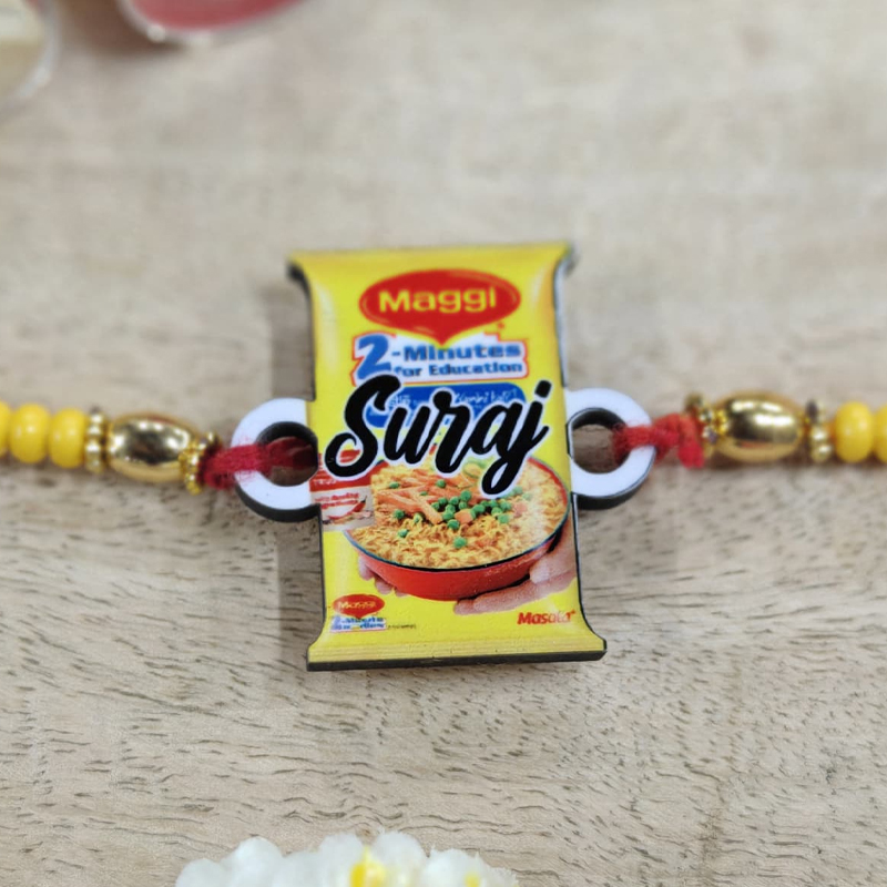 Fridge Magnet Maggi Food Name Rakhi with Name