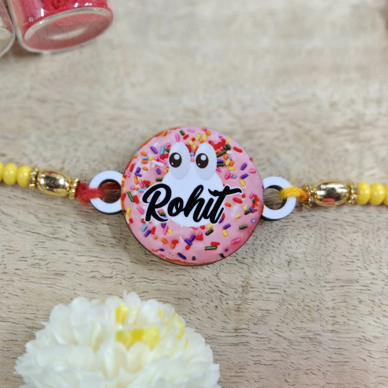 Name Donut Food Fridge Magnet Rakhi