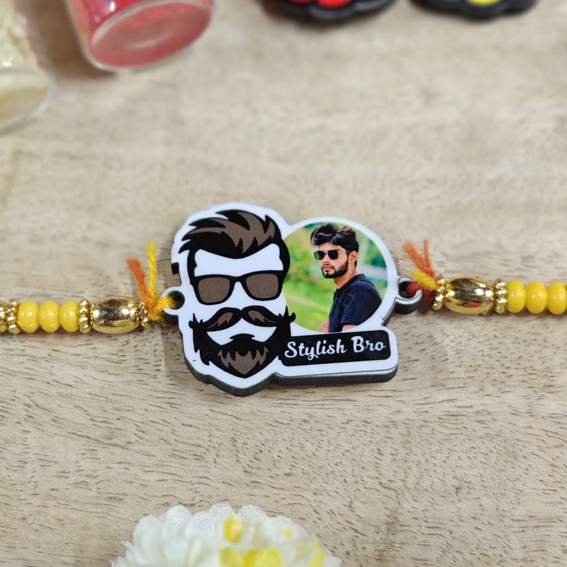Stylish Bro Photo Rakhi