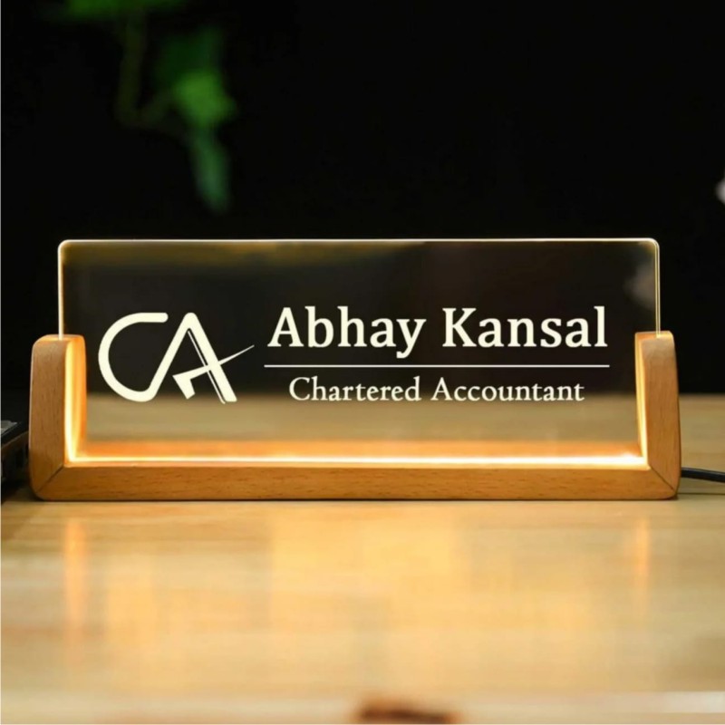 Personalized Table Lamp with Name 10x3 Inch Size