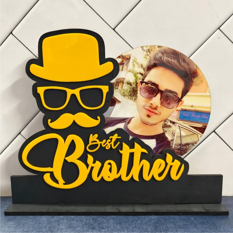 Personalized Best Bro and Sis Cutout Frame 8x12 Inches