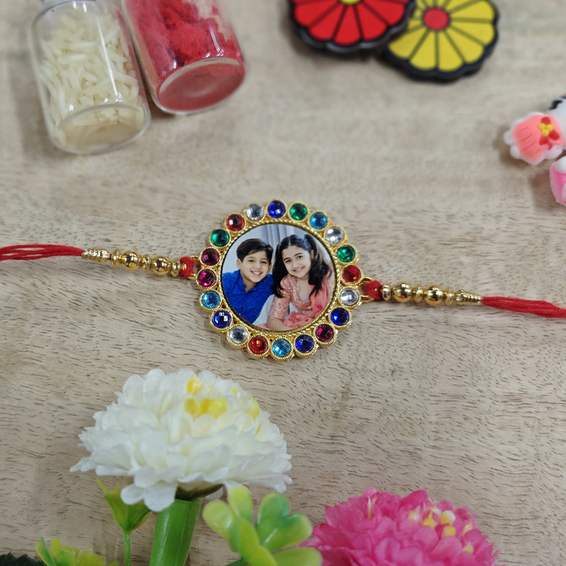Personalized Metal Colorful Rakhi