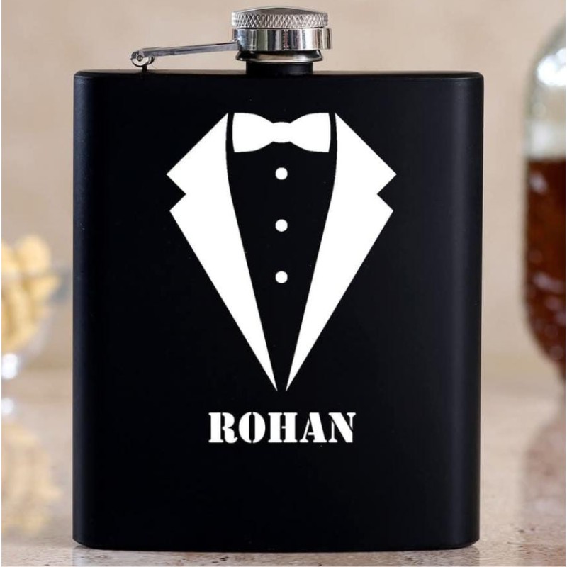 Boys Personalized Bear Hip Flask