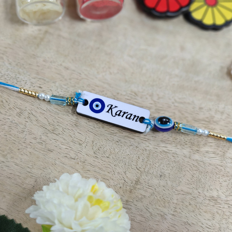 Personalized Evil Eye Name Rakhi for Adults