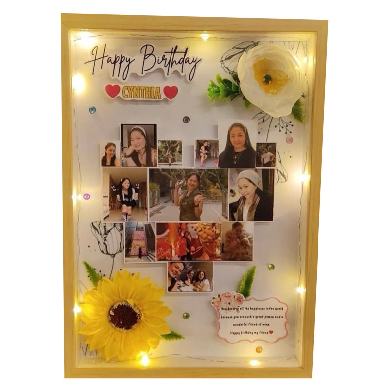 Personalized BIRTHDAY Photo Frame with Custom Quote 8x12 Inches