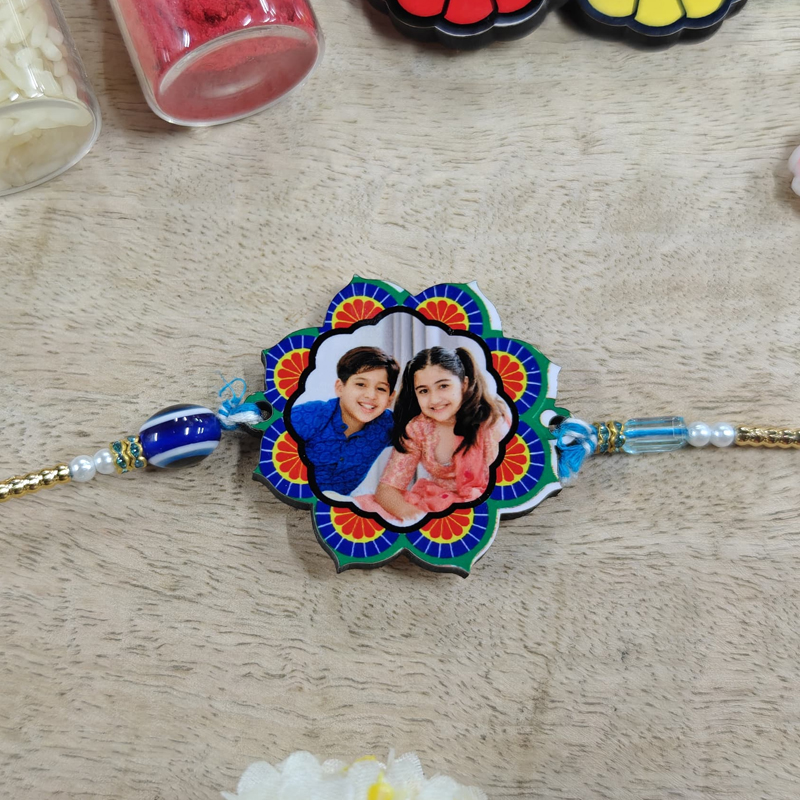 Beautiful Rakhi with Flower Shaped